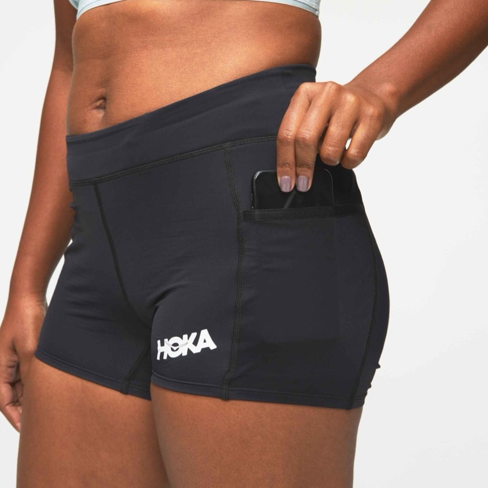 HOKA Performance Knit 2" Short in Black - Women's XS, running, athletic, workout